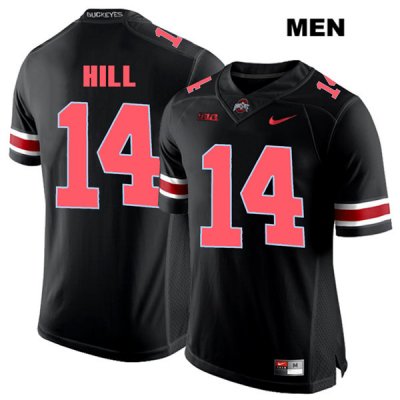Men's NCAA Ohio State Buckeyes K.J. Hill #14 College Stitched Authentic Nike Red Number Black Football Jersey CD20X38PE